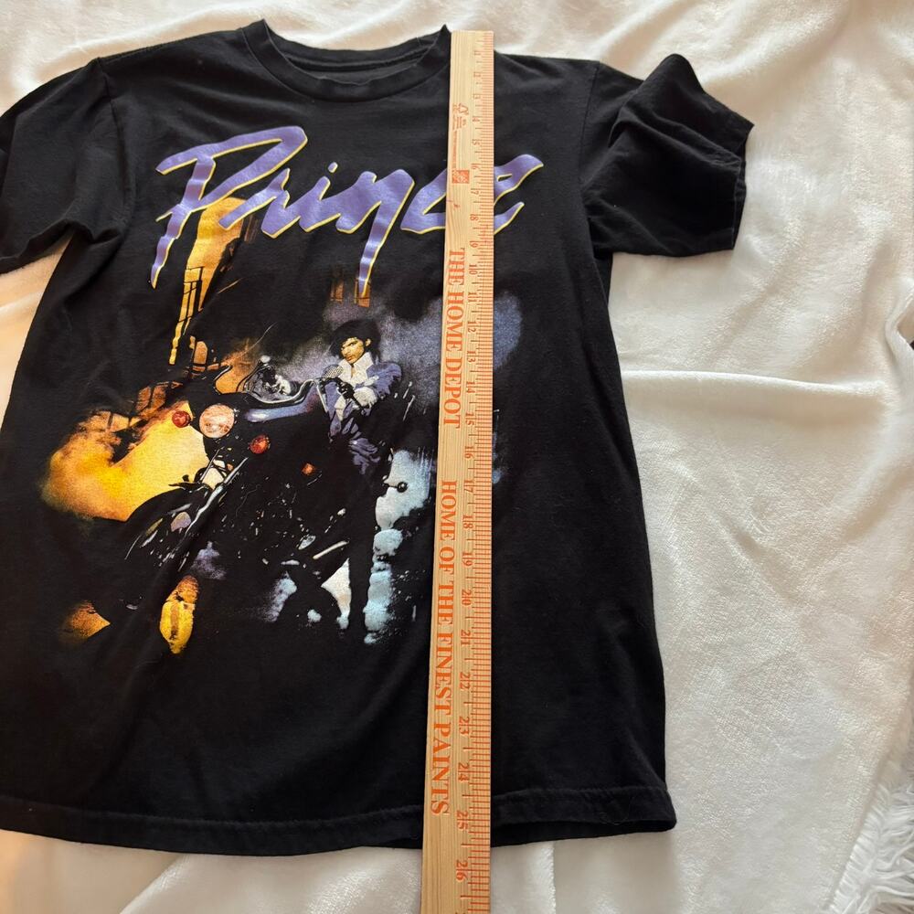 Prince Official Purple Rain Album Cover Graphic Unisex Black T-Shirt Size Small - Picture 4 of 5